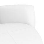 vidaXL Fauteuil inclinable avec repose-pieds blanc similicuir