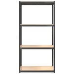 vidaXL Étagère de rangement 4 niveaux Anthracite Acier bois ingénierie