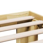vidaXL Cadre de lit sans matelas 135x190 cm bois massif de chêne