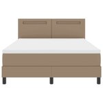 vidaXL Cadre de Lit avec Matelas Cappuccino 140 x 190 cm Faux cuir