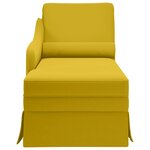 vidaXL Fauteuil long avec traversin et accoudoir droit jaune velours