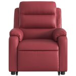 vidaXL Fauteuil inclinable de massage électrique rouge bordeaux