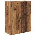 vidaXL Haut Armoire 2 Pièces Bois ancien Bois d'ingénierie et verre