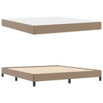 vidaXL Cadre de lit avec matelas Cappuccino 180 x 200 cm tissu