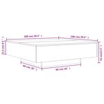 vidaXL Table basse gris béton 100x100x31 cm bois d'ingénierie