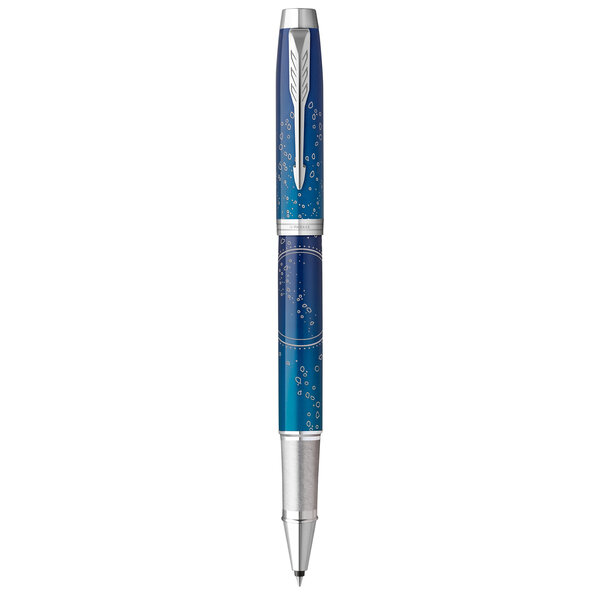 PARKER IM Premium Submerge  Stylo roller  Dégradé de bleu  recharge noire pointe fine  Coffret cadeau
