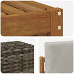 vidaXL Ensemble de canapés d'extérieur 8 pc Naturel et gris clair
