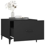 vidaXL Tables basses avec pieds en métal 2 Pièces Noir 50x50x40 cm