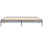 vidaXL Cadre de lit sonoma gris 200x200 cm bois d'ingénierie et métal