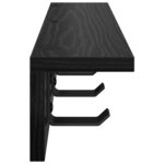 vidaXL Porte-manteau mural avec étagère Chêne noir 40 x 10.5 x 10.5 cm