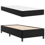 vidaXL Cadre de lit avec matelas Noir 80 x 200 cm tissu