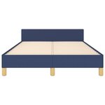 vidaXL Cadre de lit avec tête de lit Bleu 120x200 cm Tissu
