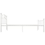 vidaXL Cadre de lit sans matelas blanc métal 120x200 cm