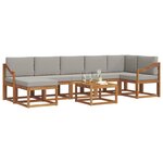 vidaXL Ensemble de canapés d'extérieur 8 pc Gris Naturel et Clair