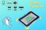 Ovegna A13 : Tablette pour Enfants, Android 10.0, Ecran Tactile 7 Pouces, Quad Core A53, 1024x600P, 2GB DDR3 RAM, 16 GB ROM, 2 Caméras, WiFi, Bluetooth, Contrôle Parental, USB-C, AUX, TF (Bleu)