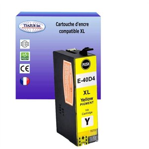 Cartouche compatible avec Epson SureColor SC-T5100  T5100M  T5100N remplace Epson T40D4 - Jaune 56ml