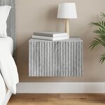 vidaXL Cabinet de chevet mural Sonoma gris 33 x 34 5 x 20 cm