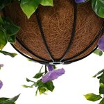 vidaXL Fleurs artificielles Pourpre 66 x 75 x 70 cm PE et acier
