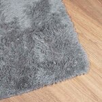 vidaXL Tapis Shaggy à poils longs NAVARRA gris argenté 130x200 cm