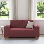 vidaXL Canapé 2 places Rouge vin 160x78x84 cm Tissu