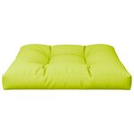 vidaXL Coussin de palette vert brillant 80x80x12 cm tissu