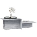 vidaXL Table basse Sonoma gris 111 5x50x33 cm Bois d'ingénierie