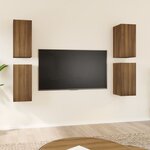 vidaXL Meubles TV 4 Pièces Chêne marron 30 5x30x60 cm Bois d'ingénierie