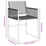 vidaXL Ensemble repas de jardin de 5 pièces en poly rattan noir