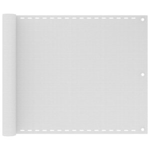 vidaXL Écran de balcon en PEHD 75x400 cm Blanc