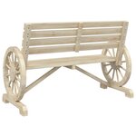 vidaXL Banc de jardin 2 places bois de sapin massif