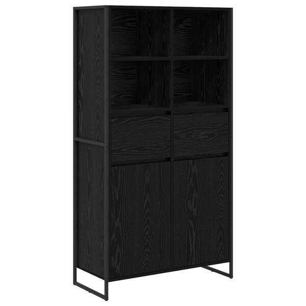 vidaXL Buffet 2 Pièces Chêne noir 81 x 36 x 150.5 cm Bois d'ingénierie