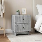 vidaXL Cabinet de chevet 2 Pièces Sonoma gris 43 x 34 5 x 47 5 cm