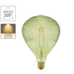 Ampoule led déco ballon vert  culot e27  4w cons.  340 lumens  lumière blanc chaud