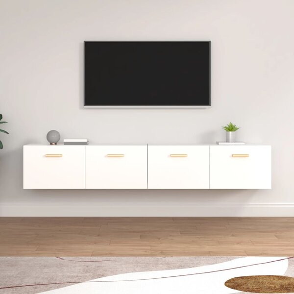 vidaXL Armoires murales 2 Pièces Blanc 100x36 5x35 cm Bois d'ingénierie