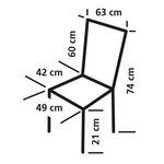 Eurotrail Chaise de plage 2 en 1 Sete rayures colorées