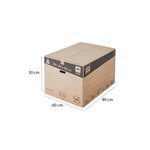 Pack and Move - Lot 20 cartons déménagement XXL - 80 x 60 x 50 cm - Poignées renforcées - 2 adhésifs offerts