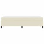 vidaXL Cadre de lit avec matelas Crème 120 x 200 cm Faux cuir