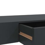 vidaXL Étagère murale flottante avec tiroir Noir 80x25x8 cm