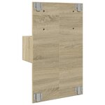 vidaXL Table de chevet murale avec lumières LED chêne sonoma