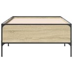 vidaXL Cadre de lit chêne sonoma 90x190 cm bois d'ingénierie et métal