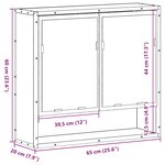 vidaXL Armoire à miroir de salle de bain noir bois d’ingénierie