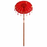 vidaXL Parasol balinais Rouge 95 x 95 x 260 cm