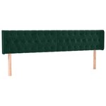 vidaXL Tête de lit avec oreilles Vert foncé 203x16x78/88 cm Velours