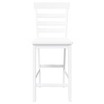 VidaXL Tabourets de bar 2 Pièces blanc bois massif d'hévéa