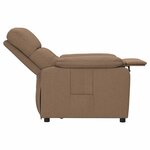 vidaXL Fauteuil inclinable Marron Tissu