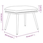 vidaXL Repose-pied Noir 45x29 5x35 cm Tissu