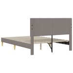 vidaXL Cadre de lit avec tête de lit Taupe 120 x 190 cm Tissu
