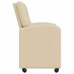 vidaXL Chaises de salle à manger 2 Pièces Crème 57 x 67 x 95 cm tissu