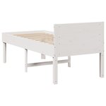 vidaXL Cadre de lit sans matelas blanc 90x190 cm bois de pin massif
