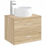 vidaXL Lavabo de salle de bains Chrome 38 5 x 38 5 x 16 cm métal